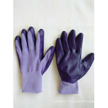 Gants de travail en sécurité recouverts de nitrate de polyester 13G (N6018)